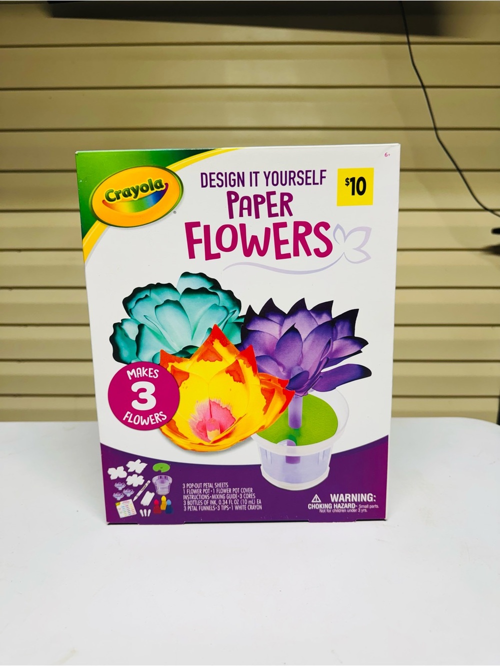 Crayola Paper Flowers Craft Kit - Purple, Teal, Yellow